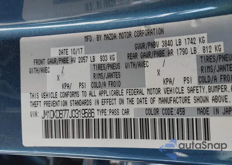 2018 Mazda Cx-3 Sport from USA, damaged, VIN JM1DKDB77J0319586